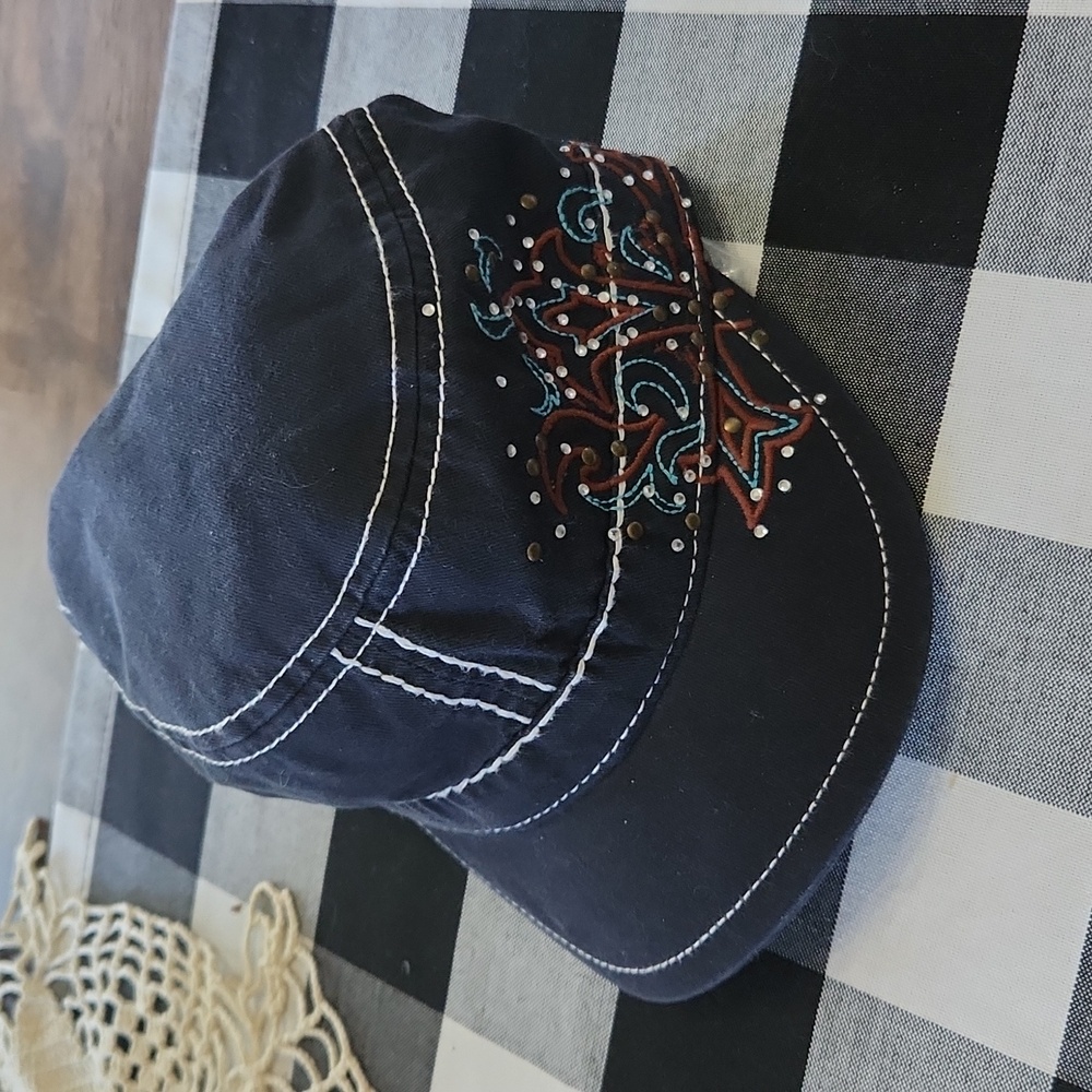 WRANGLER RHINESTONES STUDDED EMBROIDERED CAP